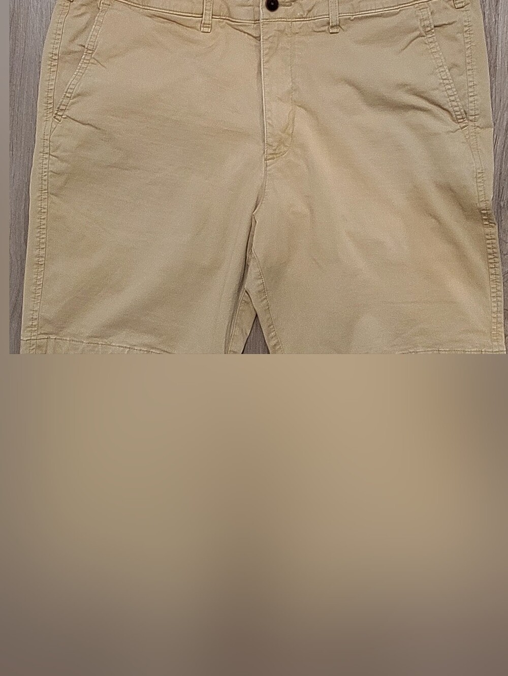 Abercrombie & Fitch Stretch Chino Shorts Mens 36 tan/beige 8" Ins Heavy Cotton